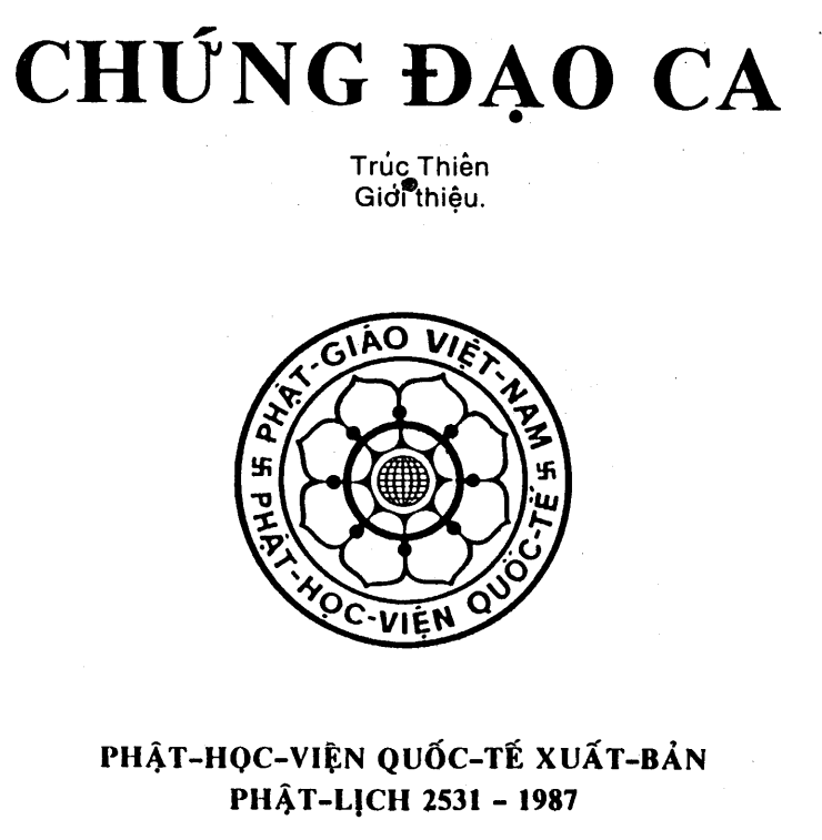 Chứng đạo ca – ấn bản 1987