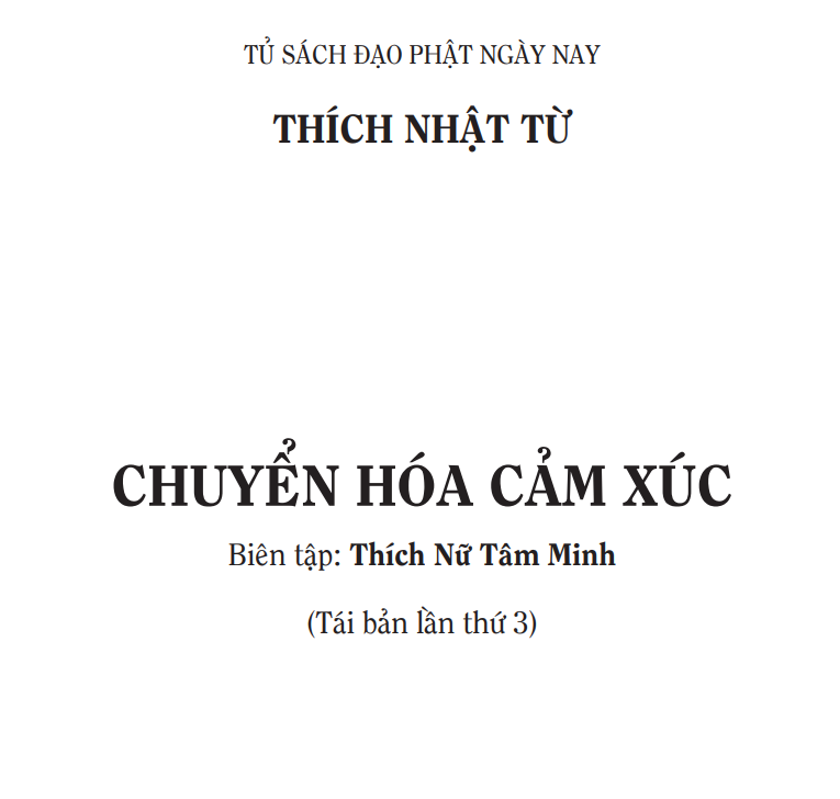 Chuyển hóa cảm xúc – Thích Nhật Từ