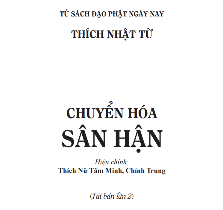 Chuyển hóa sân hận – Thích Nhật Từ