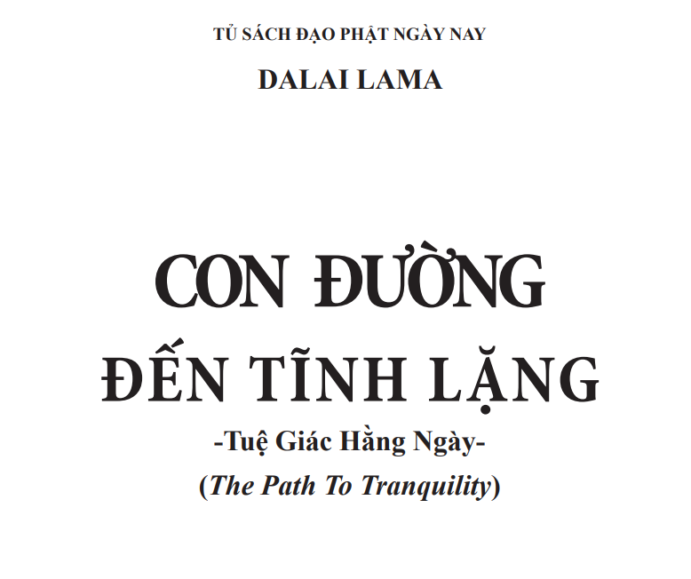 Con đường đến tĩnh lặng – Dalai Lama